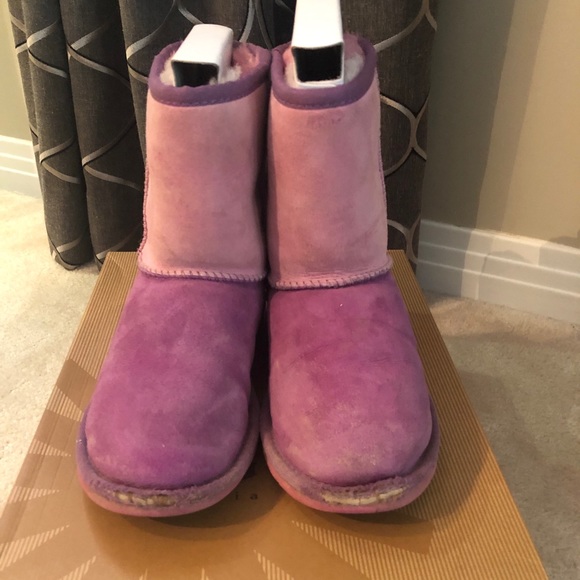 Rare UGG Classic Patchwork Girls Size 3 Boots - Picture 7 of 14